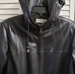 Preston & York Unisex Black Genuine Lambskin Hoode